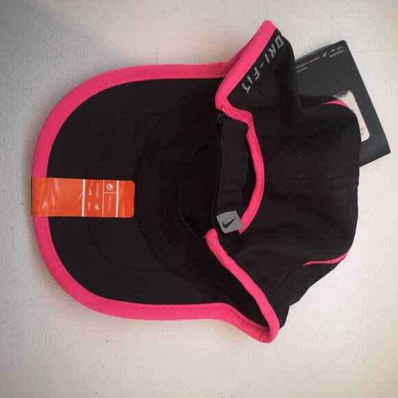 NWT Nike Toddler Size 2/4T Black with Hyper Pink Trim Baseball Hat - Picture 5 of 8